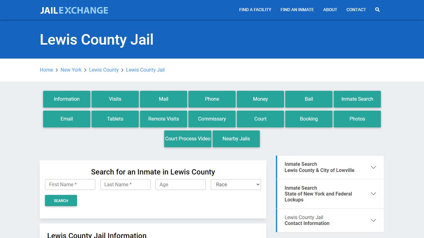 Lewis County Jail Roster Lookup, NY, Inmate Search